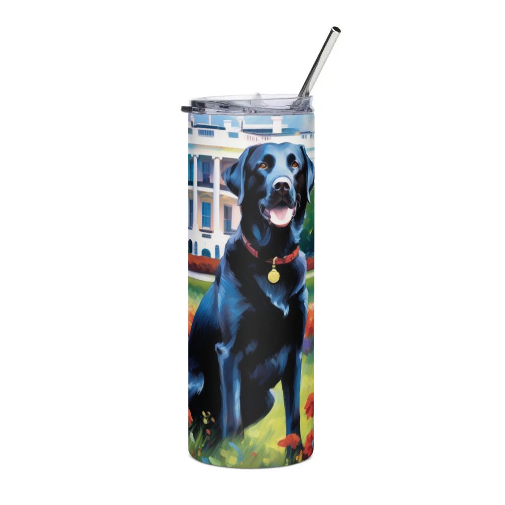 PugMug Custom Black Labrador Retriever Stainless Steel Tumbler