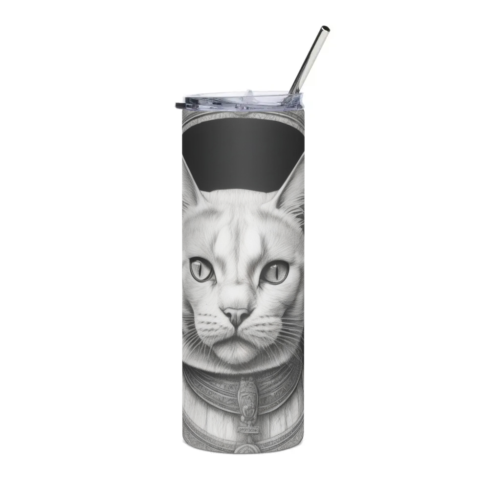 PugMug Custom White Exotic Cat Stainless Steel Tumbler