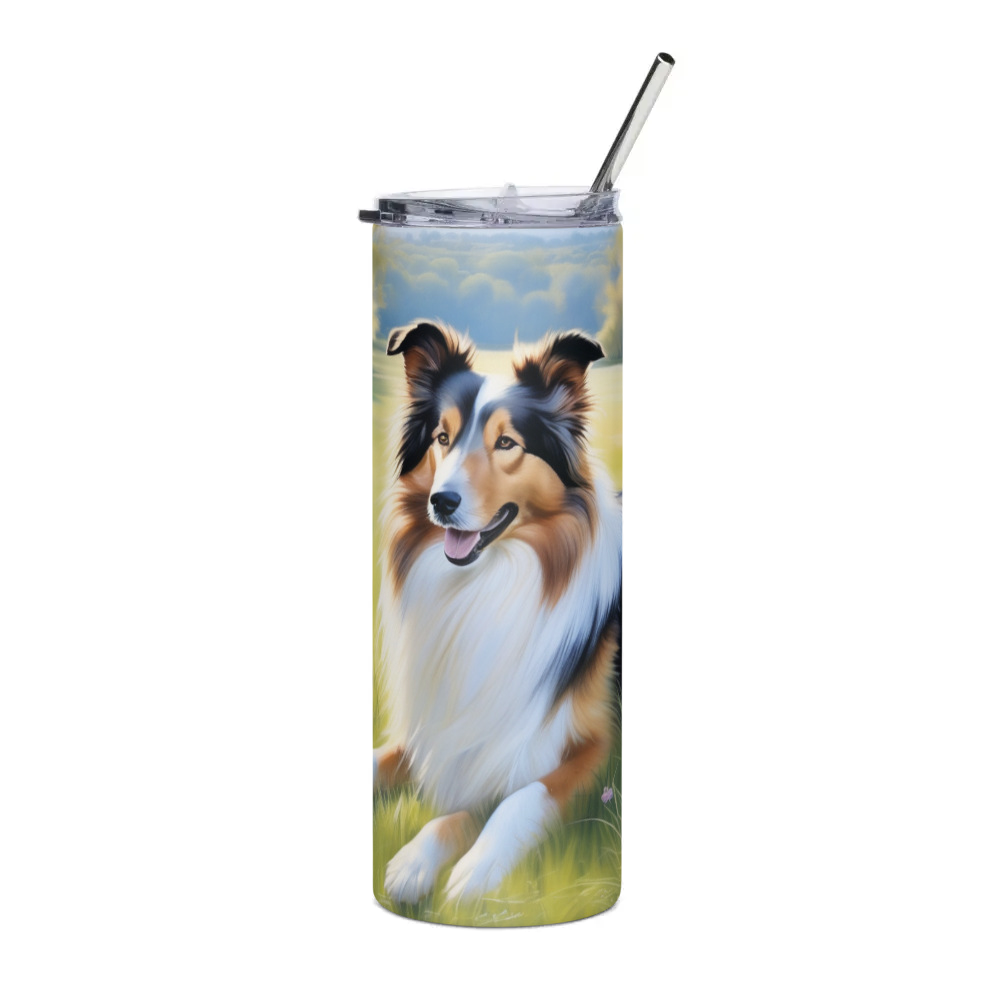 PugMug Custom Collie Stainless Steel Tumbler