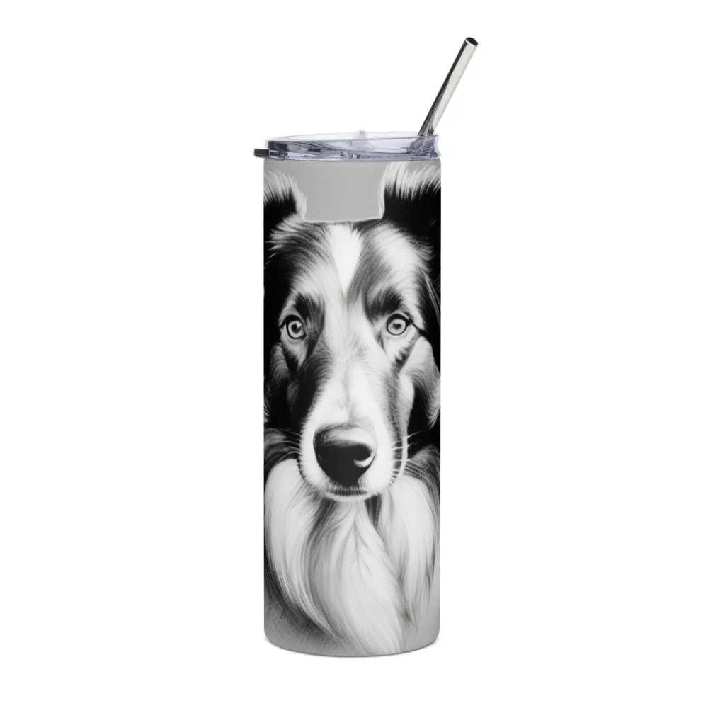 PugMug Custom Collie Stainless Steel Tumbler