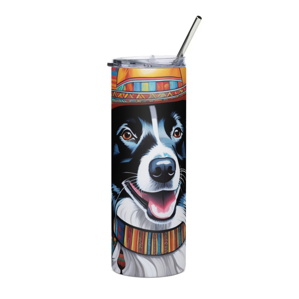 PugMug Custom Border Collie Stainless Steel Tumbler
