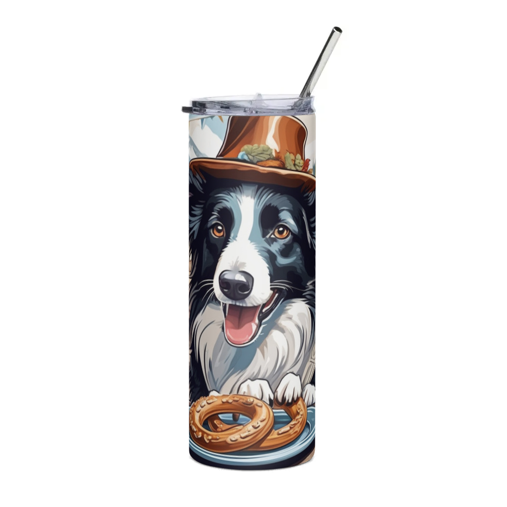 PugMug Custom Border Collie Stainless Steel Tumbler