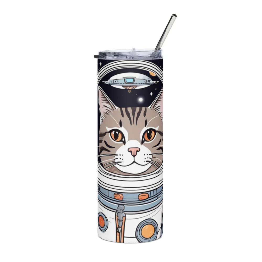 PugMug Custom Tabby Companion Cat Stainless Steel Tumbler