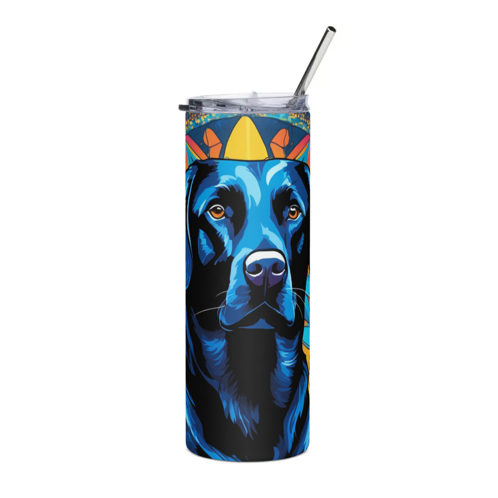 PugMug Custom Black Labrador Retriever Stainless Steel Tumbler