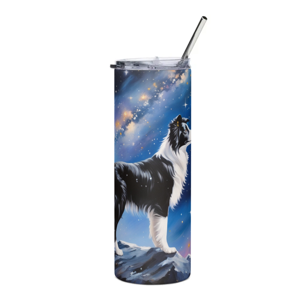 PugMug Custom Border Collie Stainless Steel Tumbler