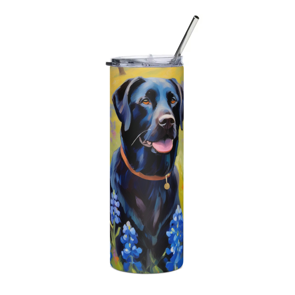 PugMug Custom Black Labrador Retriever Stainless Steel Tumbler