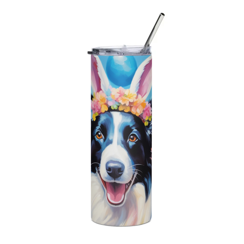 PugMug Custom Border Collie Stainless Steel Tumbler