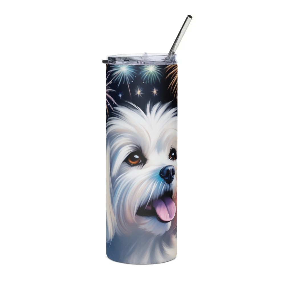 PugMug Custom Maltese Dog Stainless Steel Tumbler