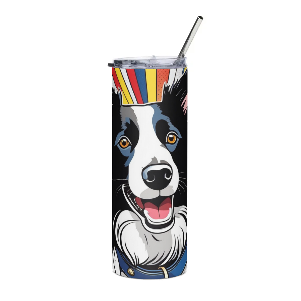 PugMug Custom Border Collie Stainless Steel Tumbler
