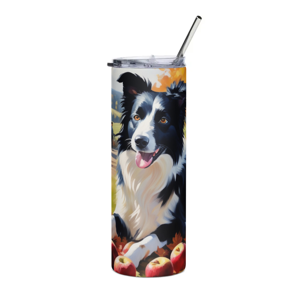 PugMug Custom Border Collie Stainless Steel Tumbler