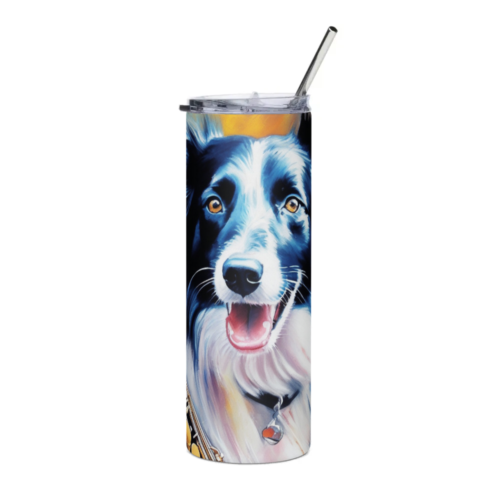 PugMug Custom Border Collie Stainless Steel Tumbler