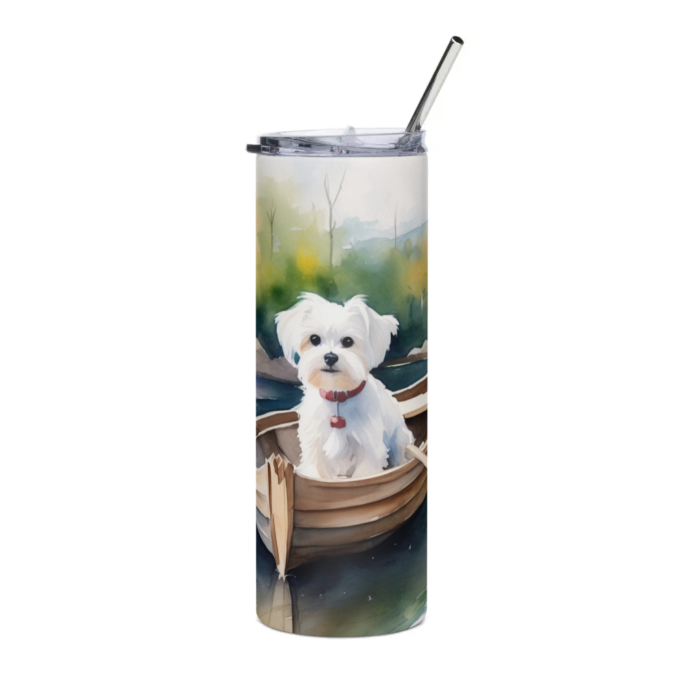 PugMug Custom Maltese Dog Stainless Steel Tumbler