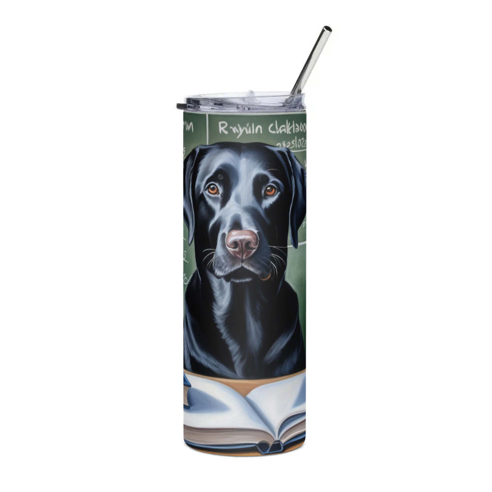 PugMug Custom Black Labrador Retriever Stainless Steel Tumbler