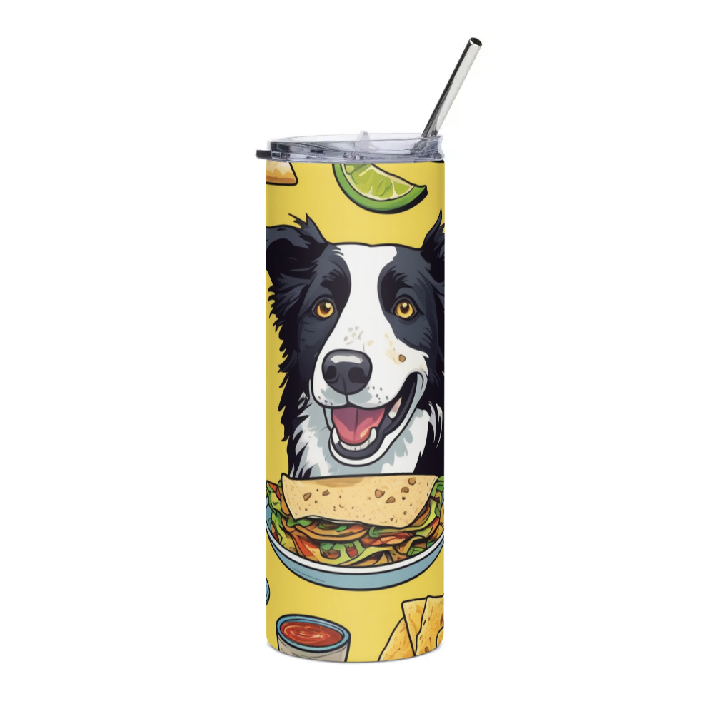 PugMug Custom Border Collie Stainless Steel Tumbler