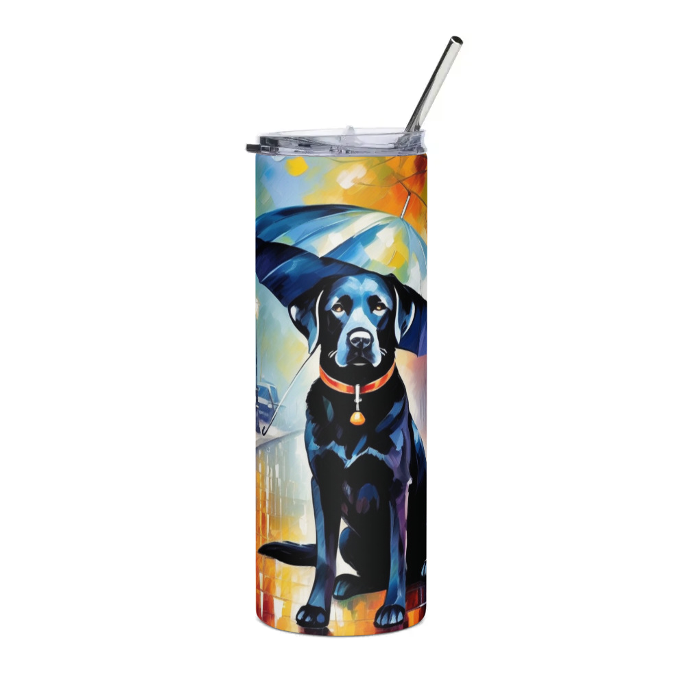 PugMug Custom Black Labrador Retriever Stainless Steel Tumbler