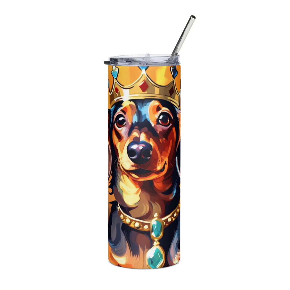 PugMug Custom Tan Dachshund Stainless Steel Tumbler