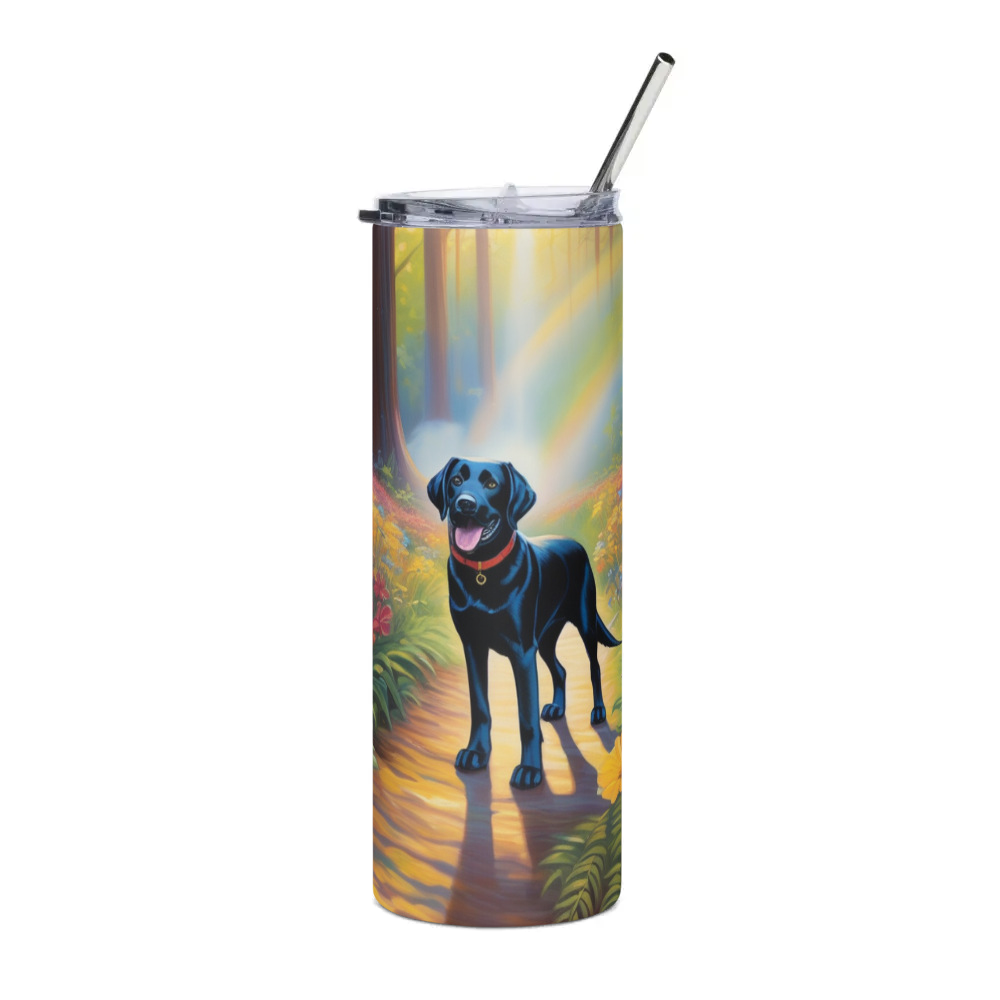 PugMug Custom Black Labrador Retriever Stainless Steel Tumbler