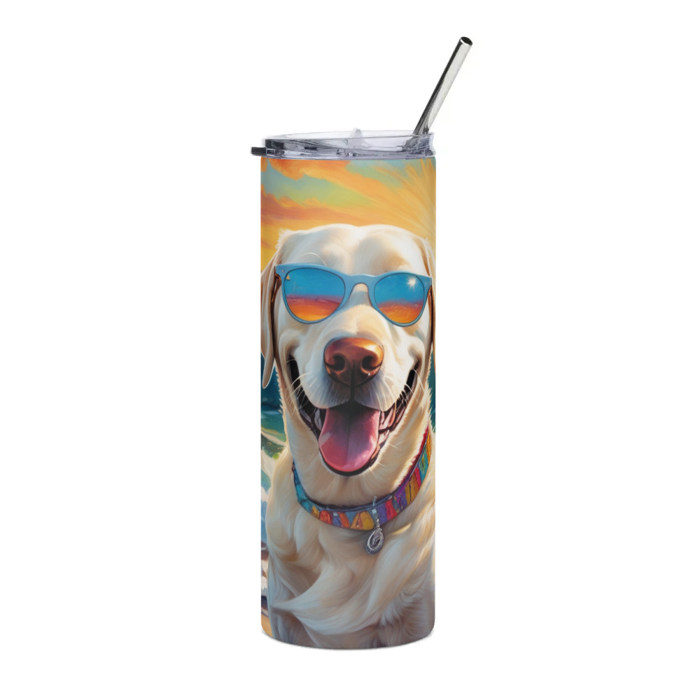 PugMug Custom White Labrador Retriever Stainless Steel Tumbler
