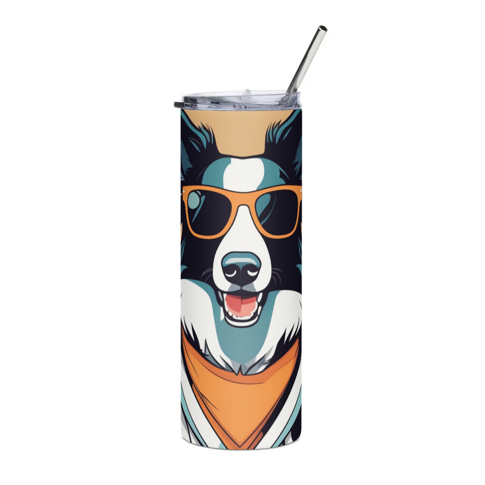 PugMug Custom Border Collie Stainless Steel Tumbler