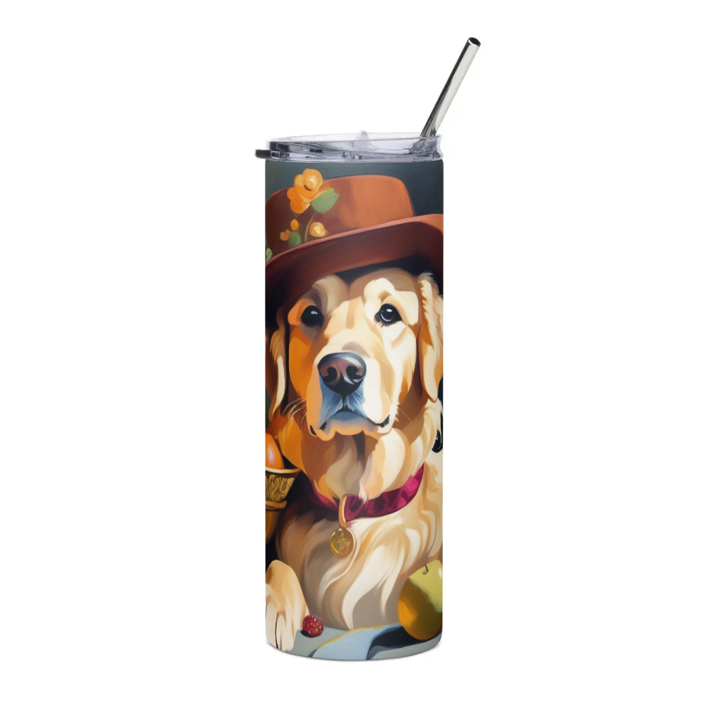 PugMug Custom Golden Retriever Stainless Steel Tumbler