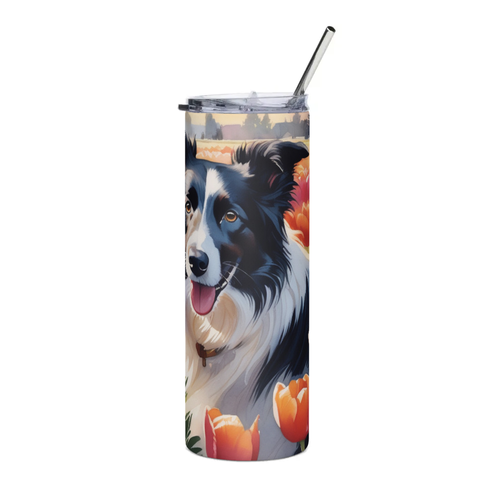 PugMug Custom Border Collie Stainless Steel Tumbler
