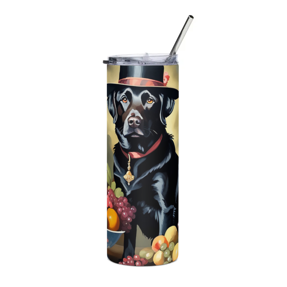 PugMug Custom Black Labrador Retriever Stainless Steel Tumbler
