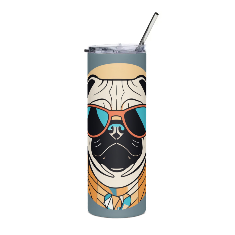 PugMug Custom Pug Stainless Steel Tumbler