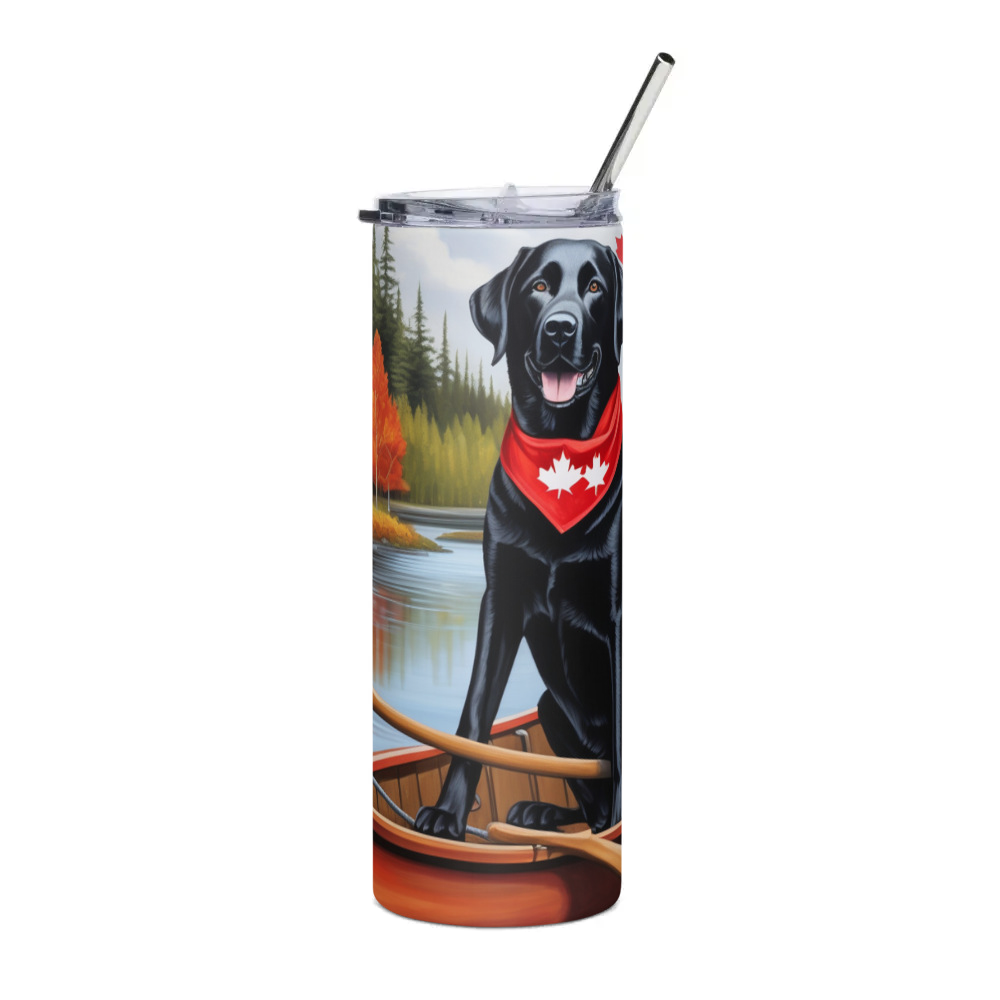 PugMug Custom Black Labrador Retriever Stainless Steel Tumbler