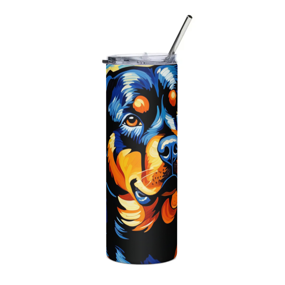 PugMug Custom Rottweiler Stainless Steel Tumbler