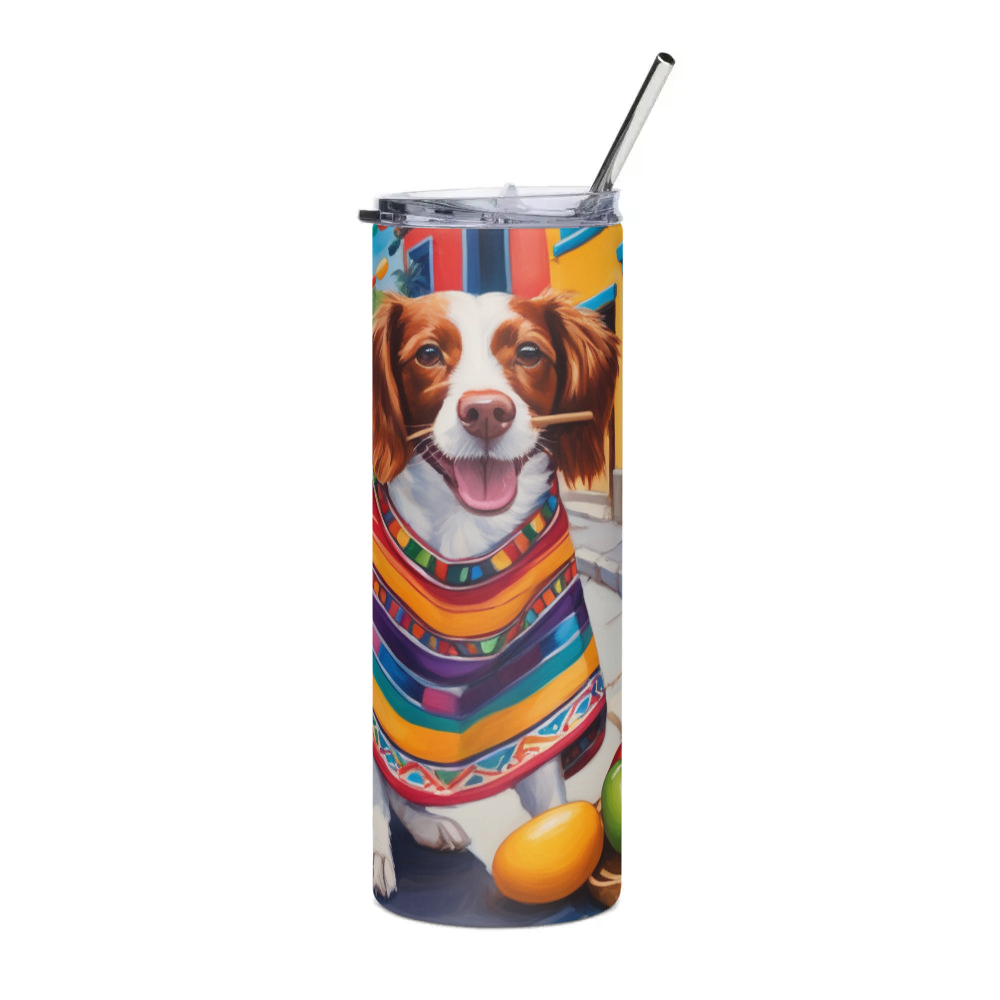 PugMug Custom Brittany Dog Stainless Steel Tumbler