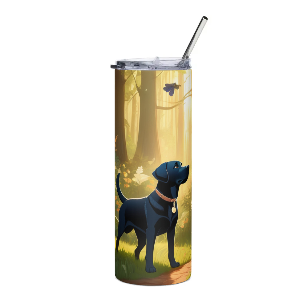 PugMug Custom Black Labrador Retriever Stainless Steel Tumbler