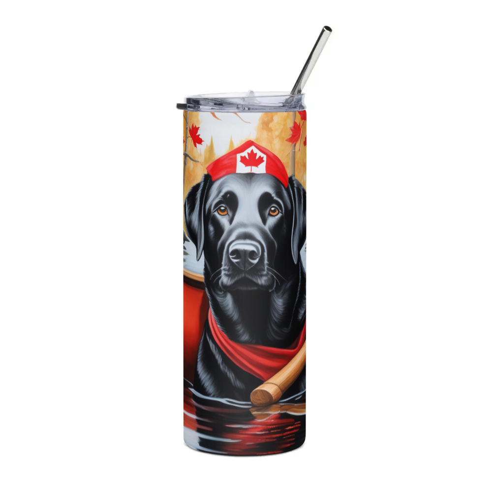 PugMug Custom Black Labrador Retriever Stainless Steel Tumbler