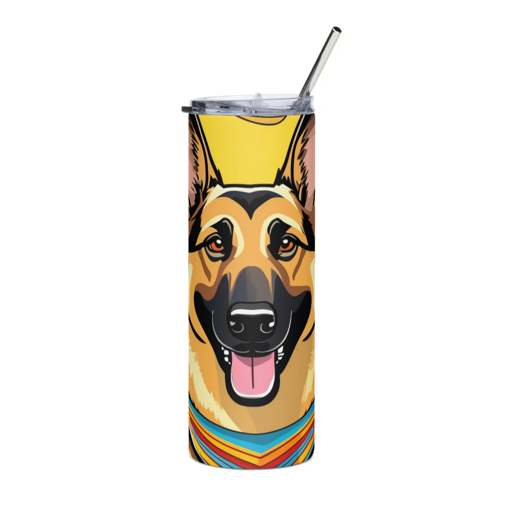 PugMug Custom German Shepherd Dog Stainless Steel Tumbler