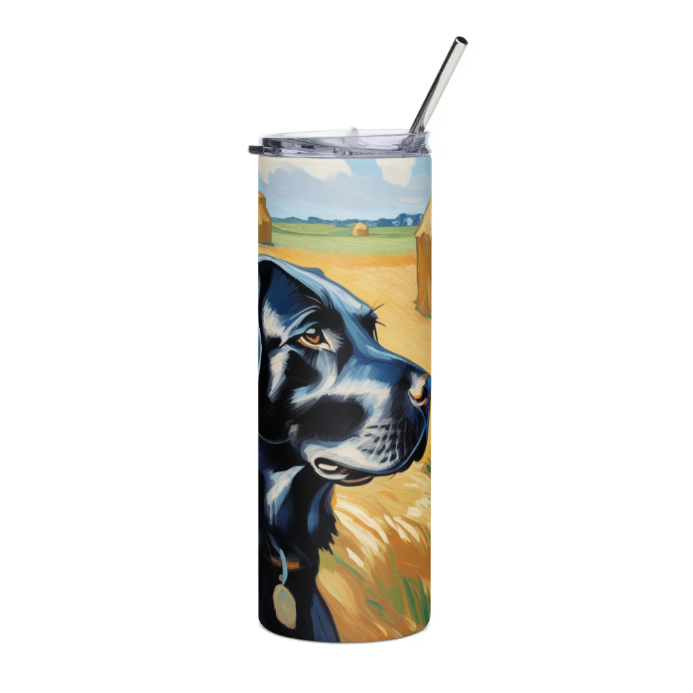 PugMug Custom Black Labrador Retriever Stainless Steel Tumbler