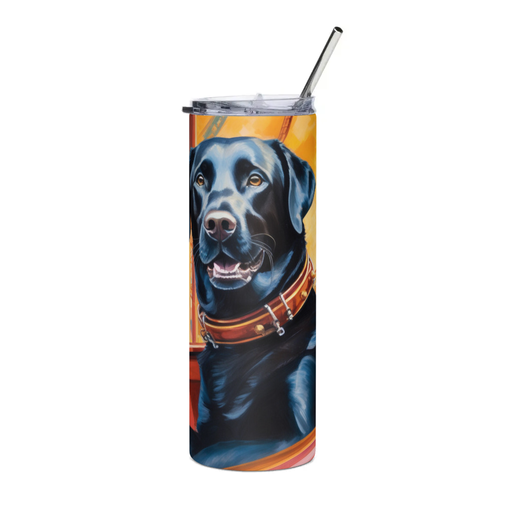 PugMug Custom Black Labrador Retriever Stainless Steel Tumbler