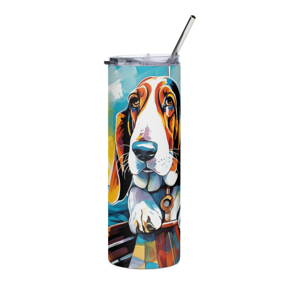 PugMug Custom Basset Hound Stainless Steel Tumbler