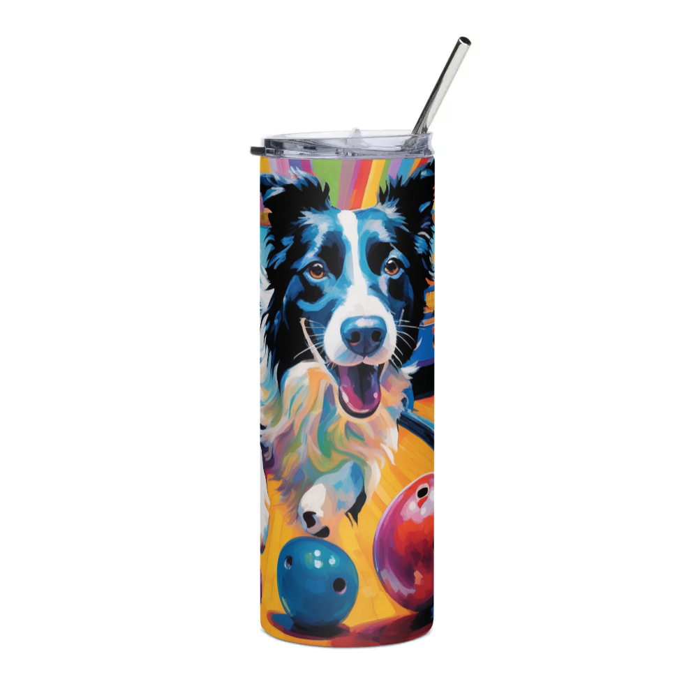 PugMug Custom Border Collie Stainless Steel Tumbler