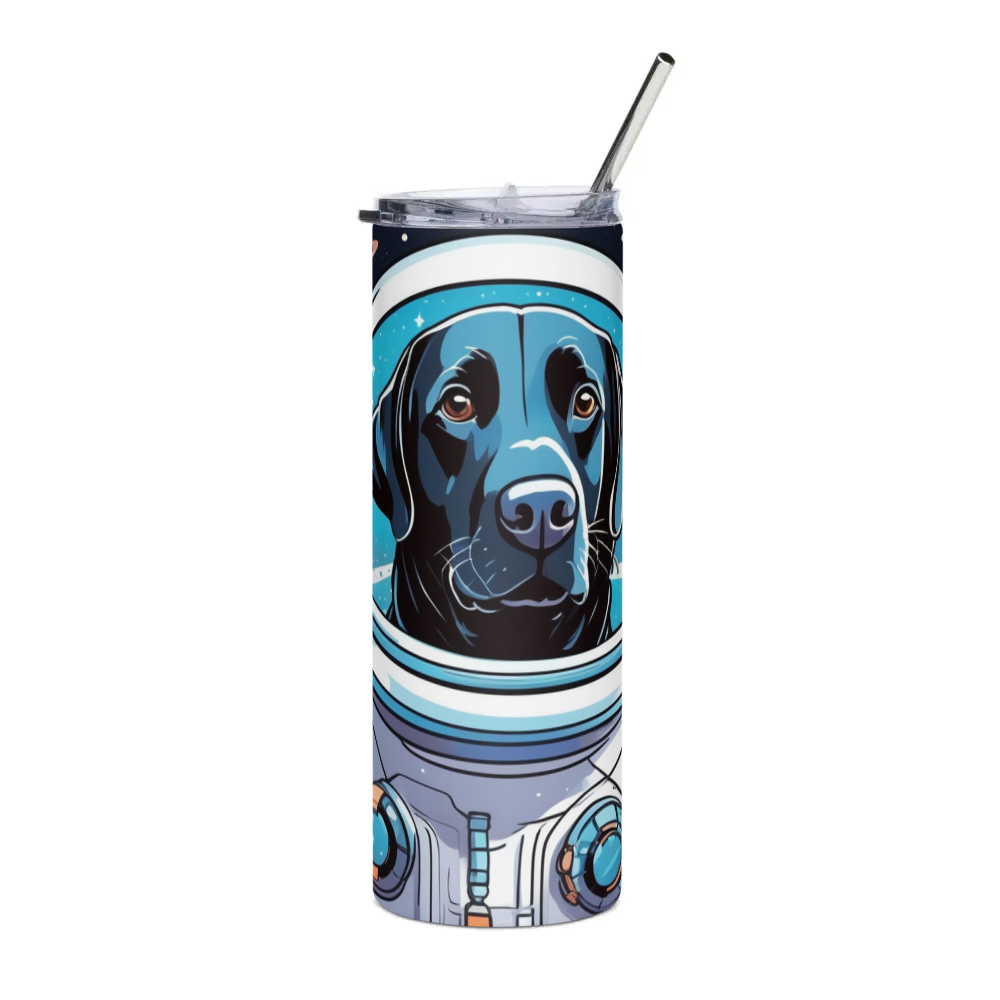 PugMug Custom Black Labrador Retriever Stainless Steel Tumbler