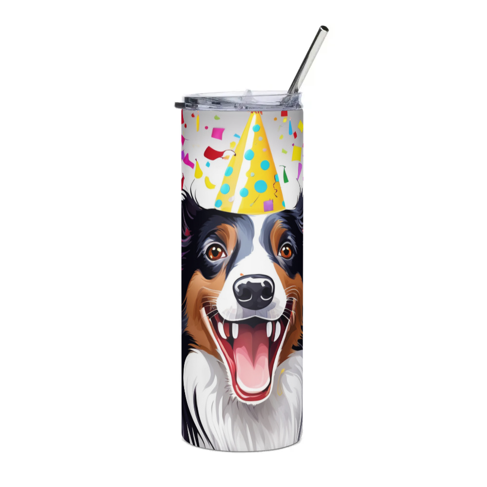 PugMug Custom Border Collie Stainless Steel Tumbler