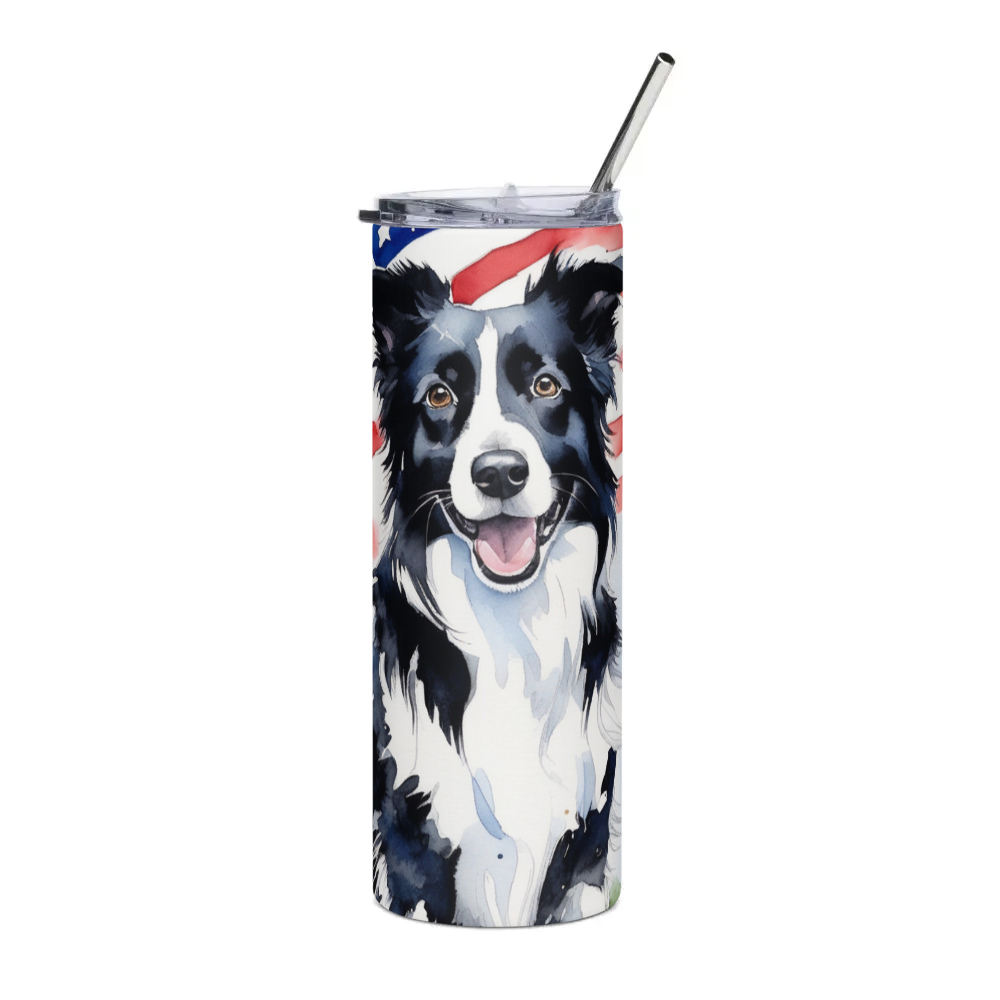 PugMug Custom Border Collie Stainless Steel Tumbler