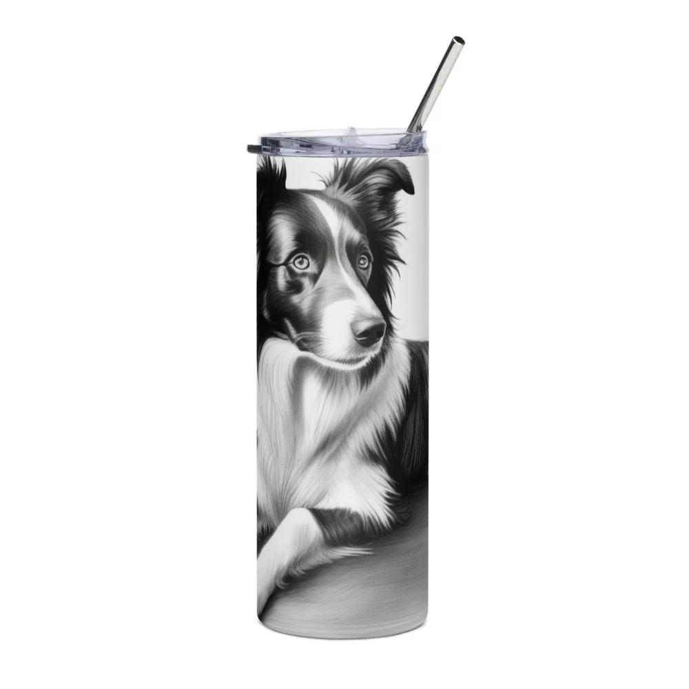 PugMug Custom Border Collie Stainless Steel Tumbler