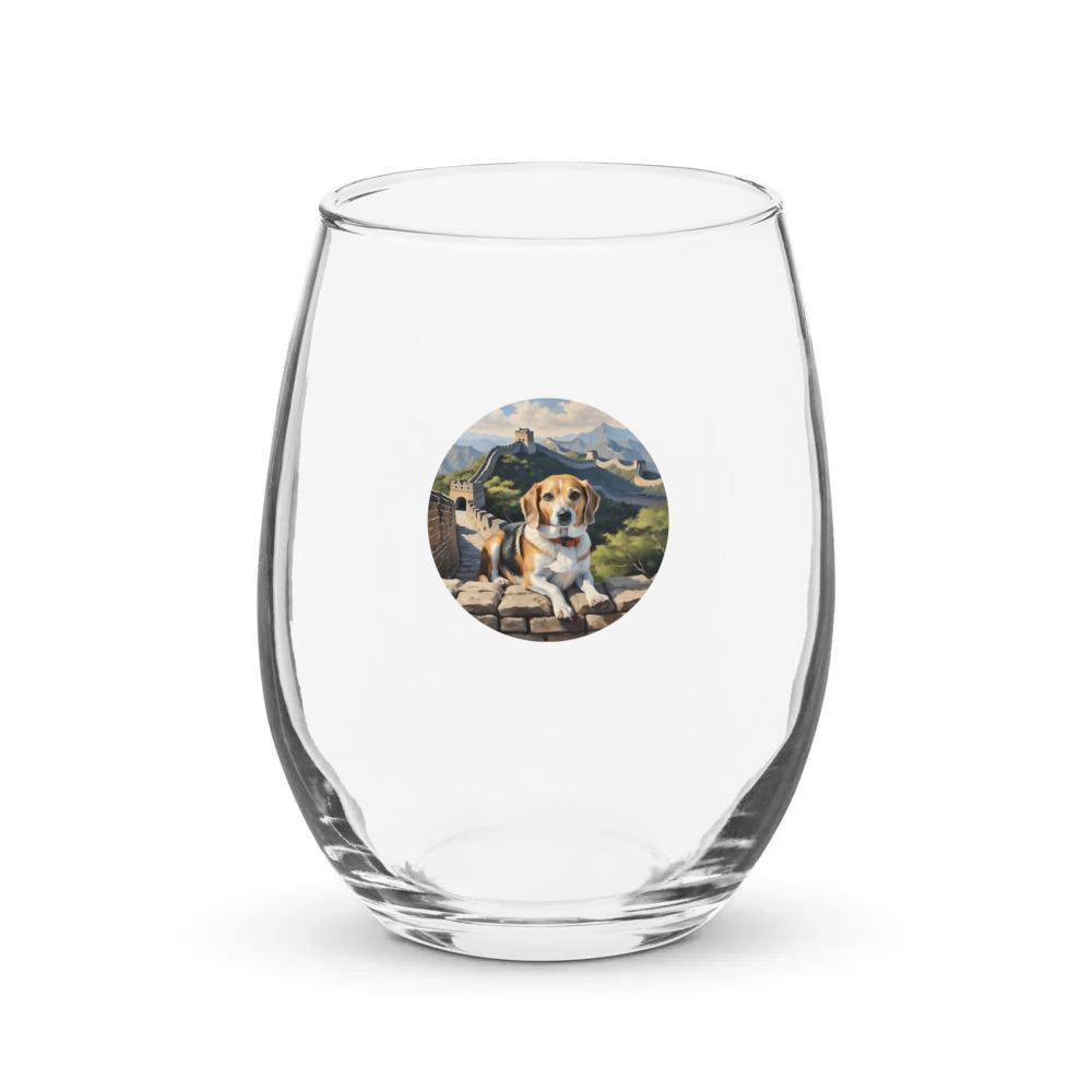 PugMug Custom Munchkin Stemless Wine Glass