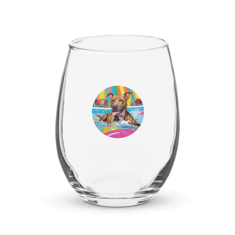 PugMug Custom Tony Hawk Stemless Wine Glass