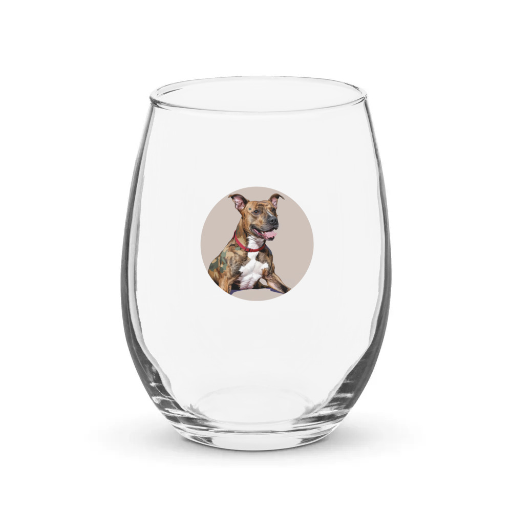 PugMug Custom Tony Hawk Stemless Wine Glass