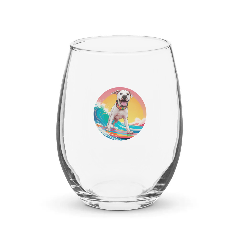 PugMug Custom Melody Stemless Wine Glass