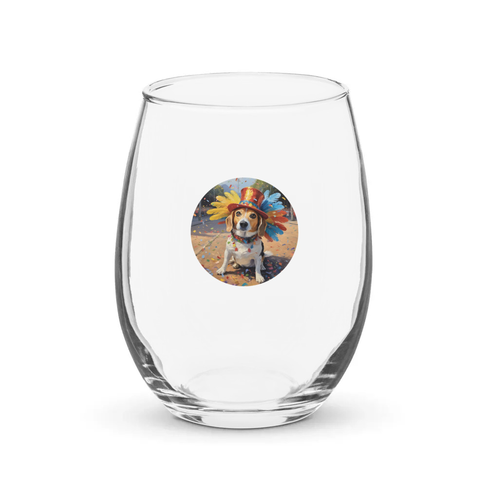 PugMug Custom Munchkin Stemless Wine Glass