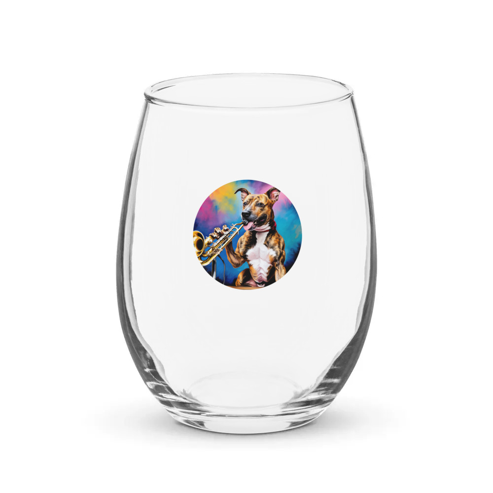 PugMug Custom Tony Hawk Stemless Wine Glass