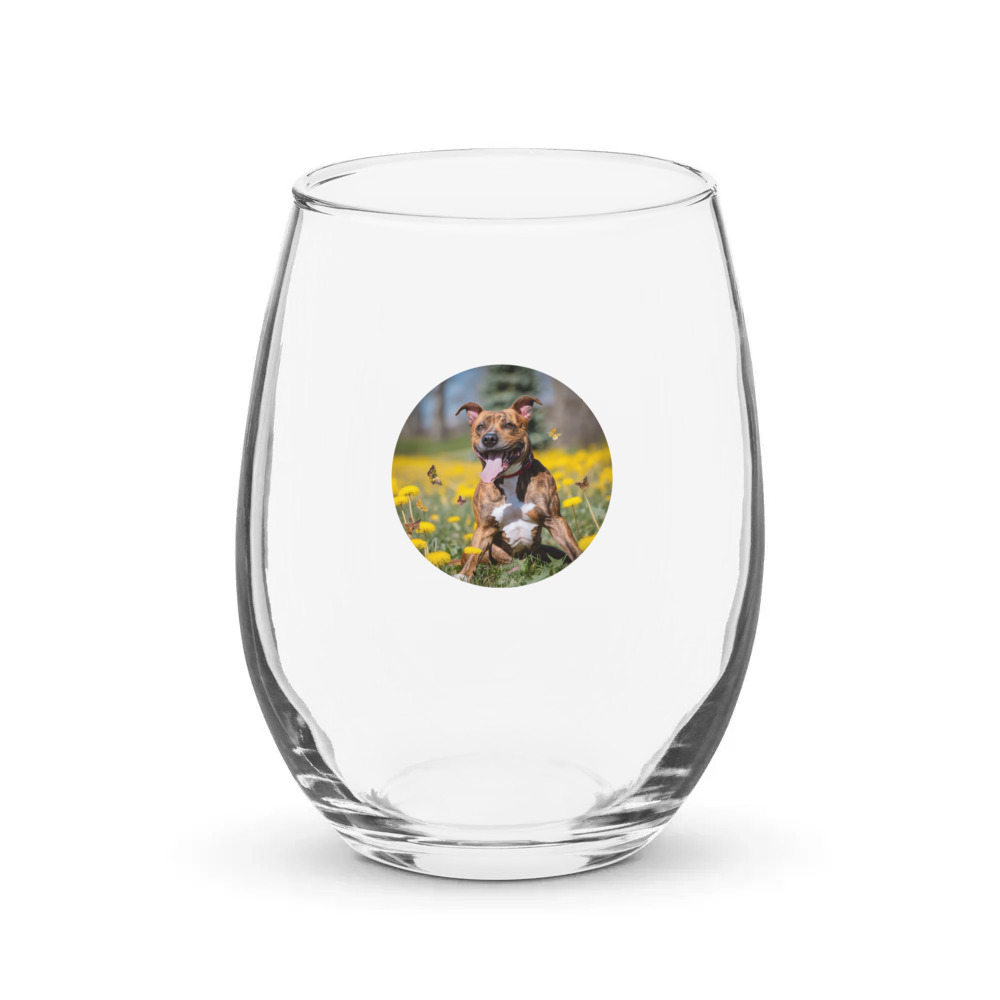 PugMug Custom Tony Hawk Stemless Wine Glass