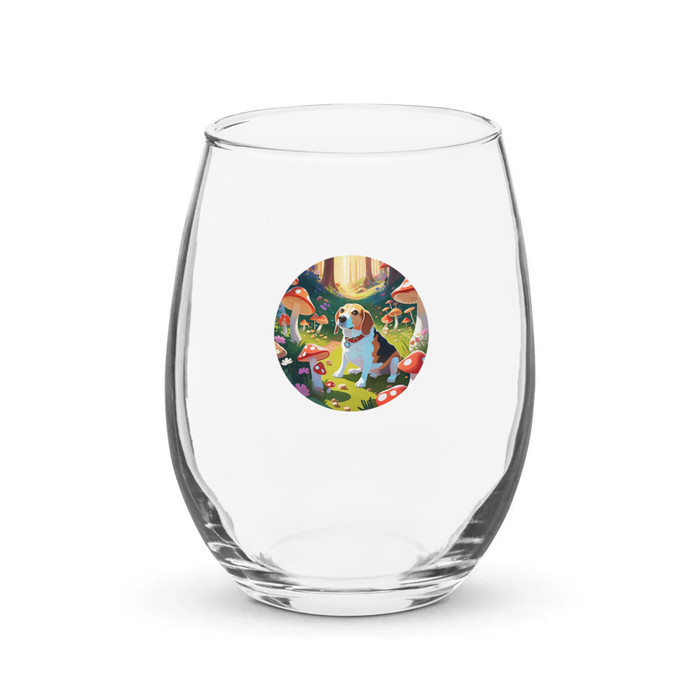 PugMug Custom Munchkin Stemless Wine Glass