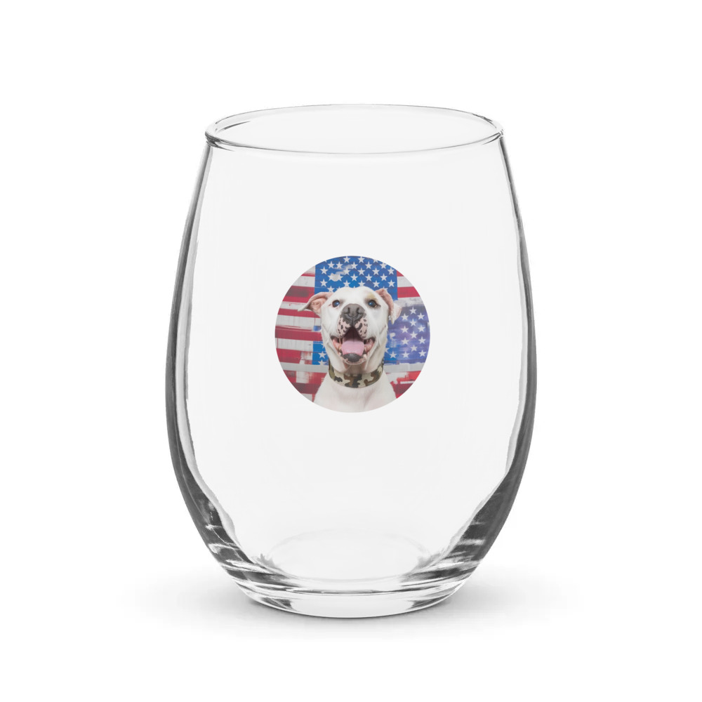 PugMug Custom Melody Stemless Wine Glass